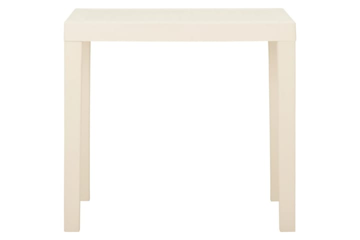 Puutarhapöytä valkoinen 79x65x72 cm muovi - Valkoinen - Ruokapöytä terassille
