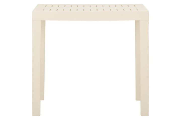 Puutarhapöytä valkoinen 79x65x72 cm muovi - Ruokapöytä terassille
