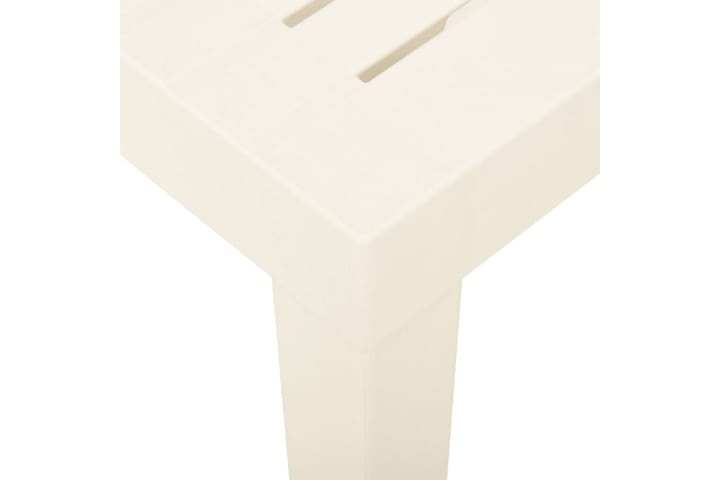 Puutarhapöytä valkoinen 79x65x72 cm muovi - Ruokapöytä terassille