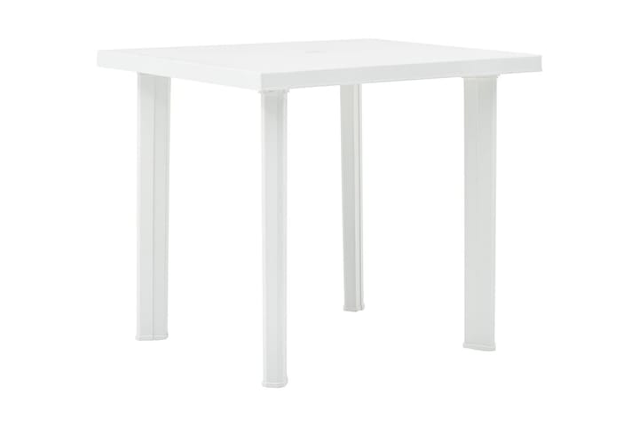 Puutarhapöytä valkoinen 80x75x72 cm muovi - Valkoinen - Ruokapöytä terassille