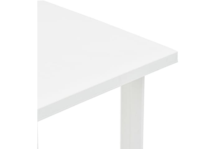 Puutarhapöytä valkoinen 80x75x72 cm muovi - Valkoinen - Ruokapöytä terassille