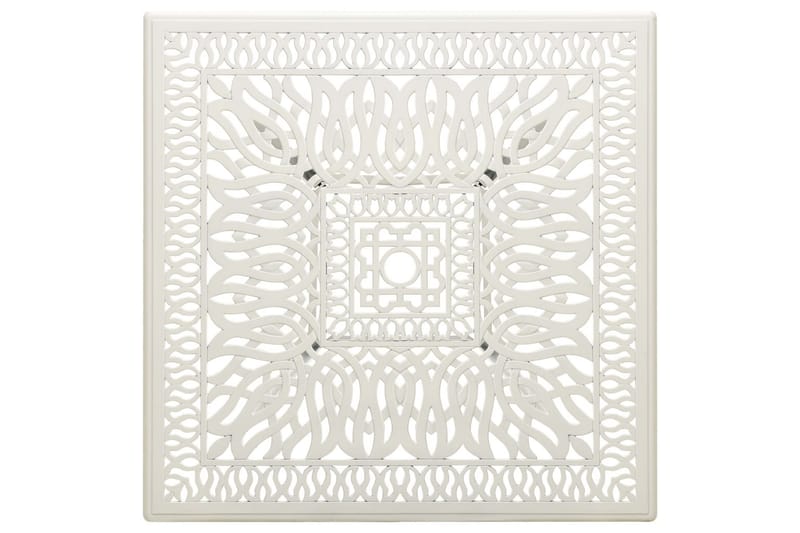 Puutarhapöytä valkoinen 90x90x73 cm valualumiini - Puutarhakalusteet - Terassipöydät - Ruokapöytä terassille