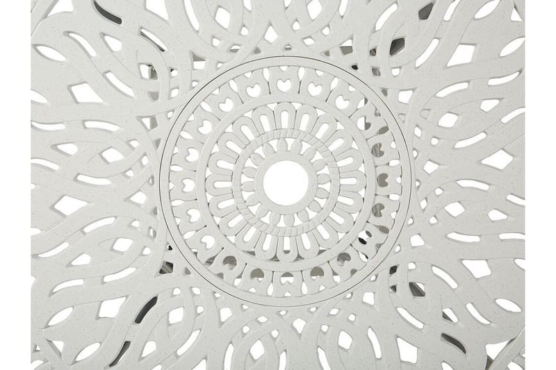 Puutarhapöytä Pyöreä 90 cm Valkoinen ANCONA - Valkoinen - Puutarhakalusteet - Terassipöydät - Ruokapöytä terassille