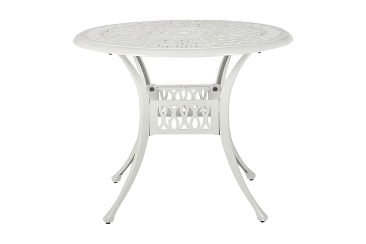 Puutarhapöytä Pyöreä 90 cm Valkoinen ANCONA - Valkoinen - Ruokapöytä terassille