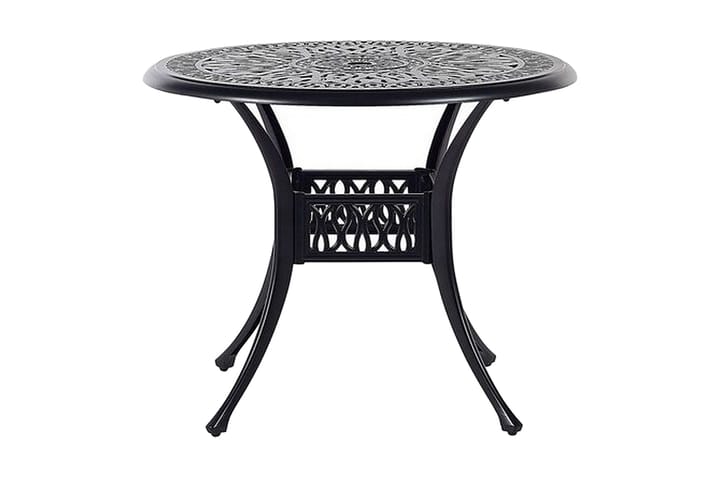 Puutarhapöytä Pyöreä 90 cm Musta ANCONA - Musta - Ruokapöytä terassille
