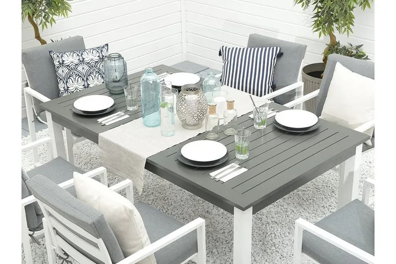 Puutarhapöytä Pancole 248 cm - Harmaa - Puutarhakalusteet - Terassipöydät - Ruokapöytä terassille