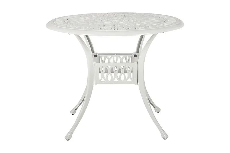 Puutarhapöytä Pyöreä 90 cm Valkoinen ANCONA, Valkoinen