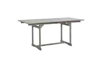 Puutarharuokapöytä (120-170)x80x75 cm täysi akaasiapuu - Harmaa - Puutarhakalusteet - Terassipöydät - Ruokapöytä terassille