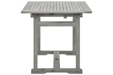 Puutarharuokapöytä (120-170)x80x75 cm täysi akaasiapuu - Harmaa - Puutarhakalusteet - Terassipöydät - Ruokapöytä terassille