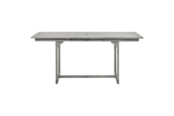 Puutarharuokapöytä (120-170)x80x75 cm täysi akaasiapuu - Harmaa - Puutarhakalusteet - Terassipöydät - Ruokapöytä terassille