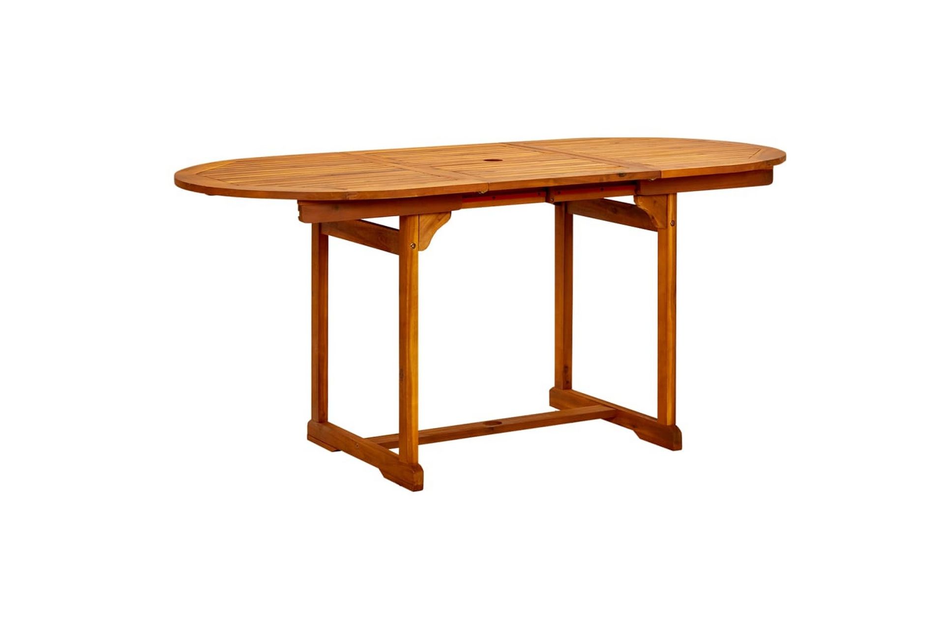 Puutarharuokapöytä (120-170)x80x75 cm täysi akaasiapuu - Puutarhakalusteet - Terassipöydät - Ruokapöytä terassille