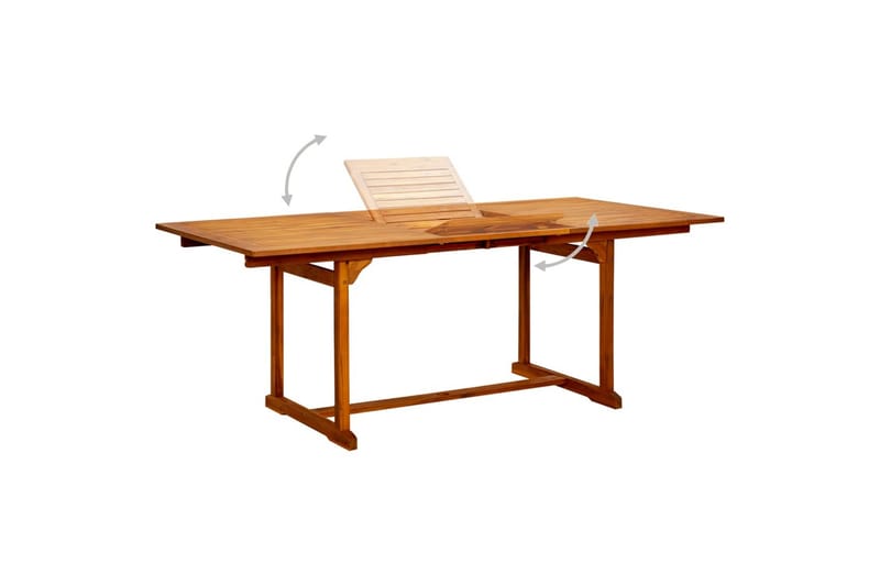Puutarharuokapöytä (150-200)x100x75 cm täysi akaasiapuu - Puutarhakalusteet - Terassipöydät - Ruokapöytä terassille