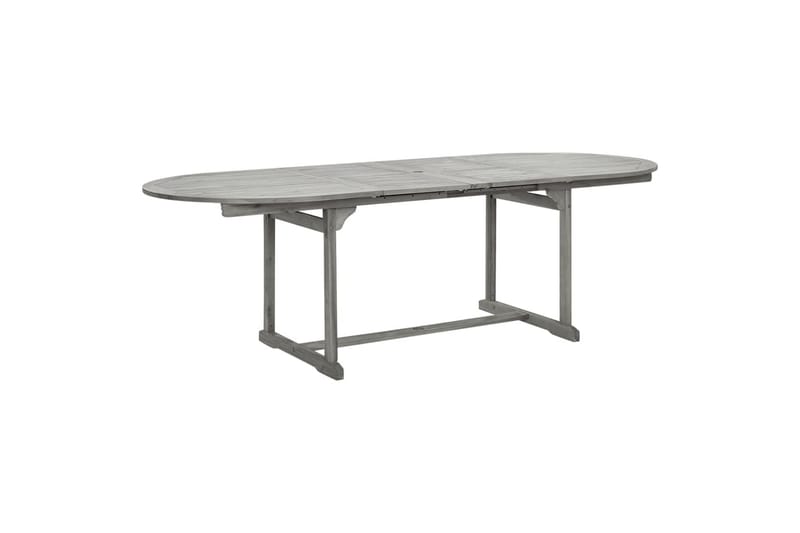 Puutarharuokapöytä (160-240)x100x75 cm täysi akaasiapuu - Harmaa - Puutarhakalusteet - Terassipöydät - Ruokapöytä terassille