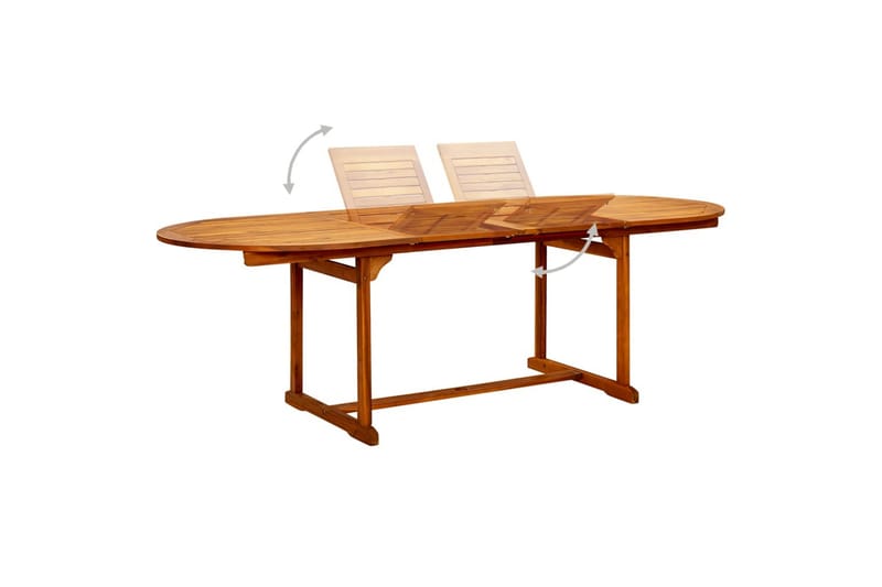 Puutarharuokapöytä (160-240)x100x75 cm täysi akaasiapuu - Puutarhakalusteet - Terassipöydät - Ruokapöytä terassille