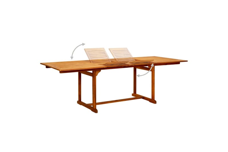 Puutarharuokapöytä (160-240)x100x75 cm täysi akaasiapuu - Puutarhakalusteet - Terassipöydät - Ruokapöytä terassille