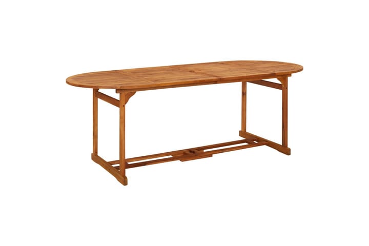 Puutarharuokapöytä 220x90x75 cm täysi akaasiapuu - Ruskea - Ruokapöytä terassille
