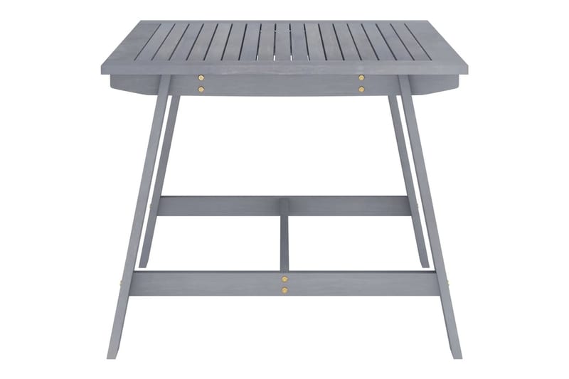 Puutarharuokapöytä harmaa 88x88x74 cm täysi akaasiapuu - Puutarhakalusteet - Terassipöydät - Ruokapöytä terassille