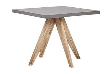 Pyöreä Puutarhapöytä Betoniefekti 90 c 90 cm OLBIA - Harmaa - Puutarhakalusteet - Terassipöydät - Ruokapöytä terassille