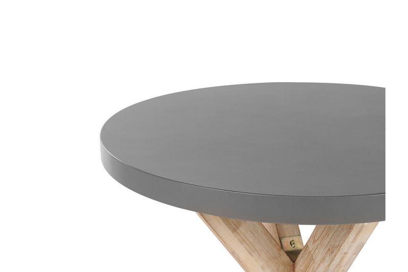 Pyöreä Puutarhapöytä Betoniefekti 90 cm OLBIA - Harmaa - Puutarhakalusteet - Terassipöydät - Ruokapöytä terassille