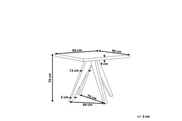 Pyöreä Puutarhapöytä Betoniefekti 90 c 90 cm OLBIA - Harmaa - Puutarhakalusteet - Terassipöydät - Ruokapöytä terassille