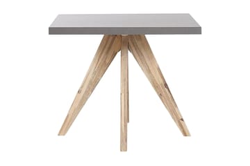 Pyöreä Puutarhapöytä Betoniefekti 90 c 90 cm OLBIA - Harmaa - Puutarhakalusteet - Terassipöydät - Ruokapöytä terassille