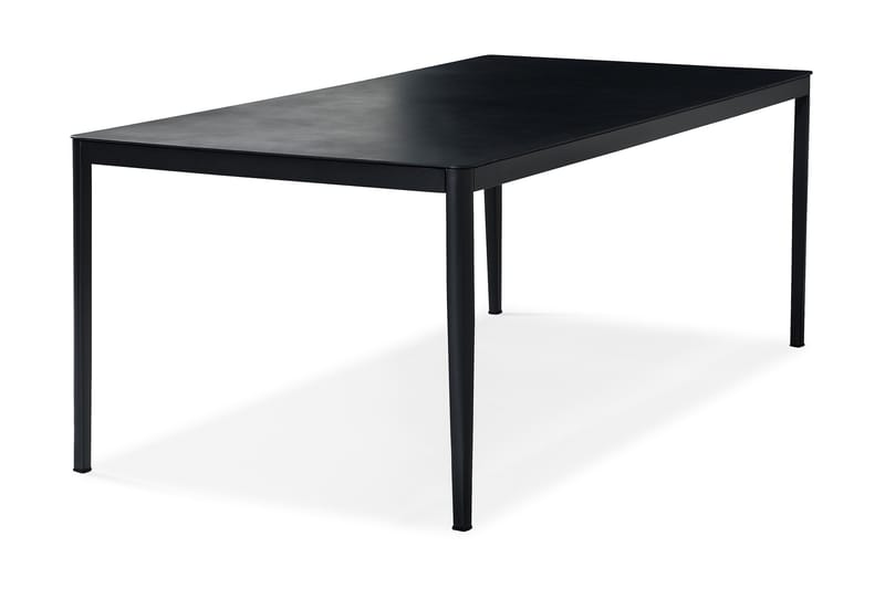 Ruokapöytä Alex 200x100 cm - Musta/Harmaa Kivijälj. - Puutarhakalusteet - Terassipöydät - Ruokapöytä terassille