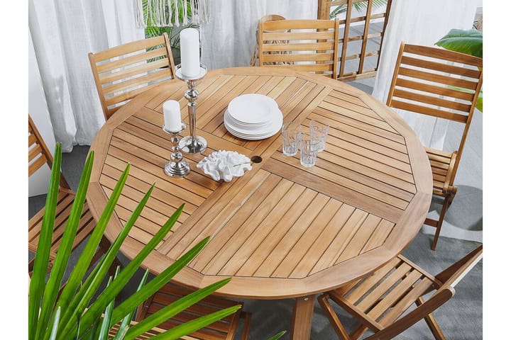 Ruokapöytä Barrata 150 cm - Akaasia - Ruokapöytä terassille