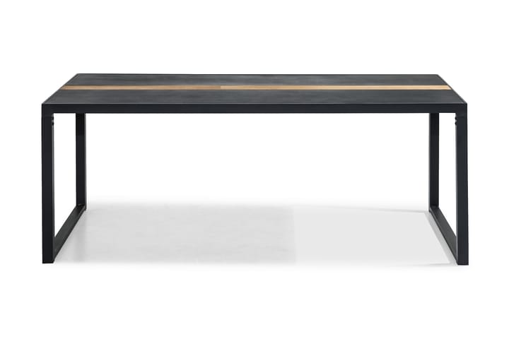 Ruokapöytä Bastian 200x100 cm - Musta/Tiikki - Ruokapöytä terassille