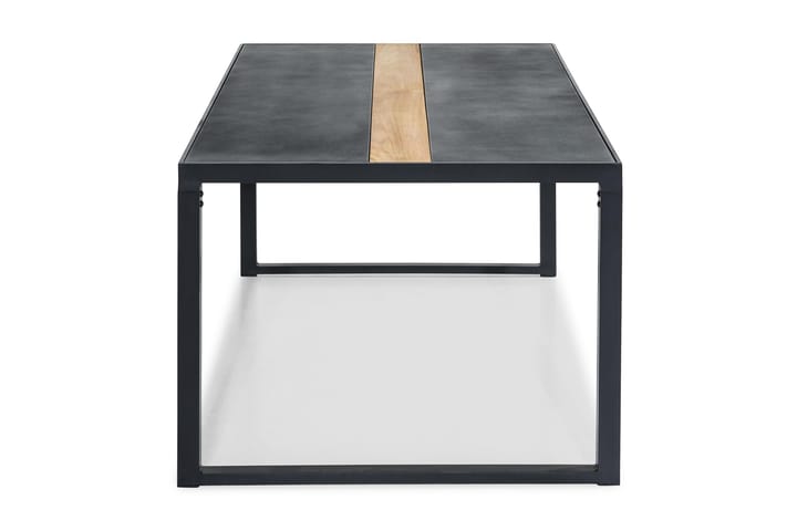 Ruokapöytä Bastian 200x100 cm - Musta/Tiikki - Ruokapöytä terassille