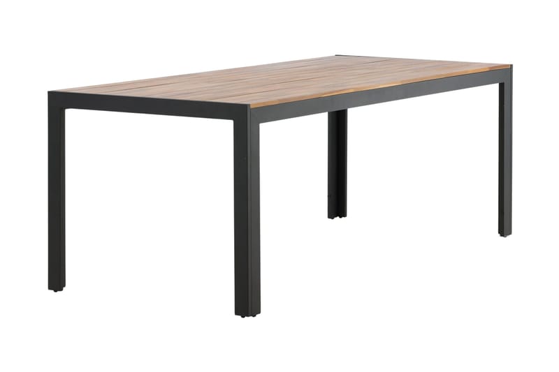 Ruokapöytä Bois 200 cm Musta/Ruskea - Venture Home - Puutarhakalusteet - Terassipöydät - Ruokapöytä terassille