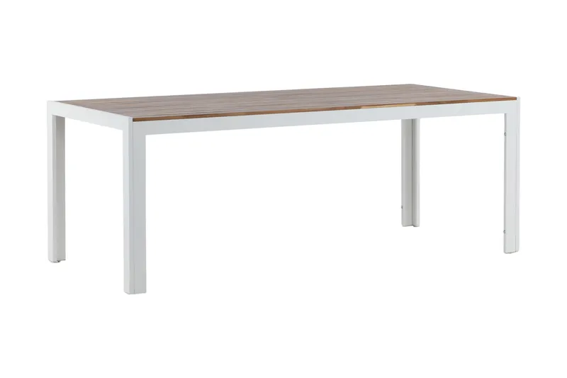 Ruokapöytä Bois 200 cm - Ruskea/Valkoinen - Puutarhakalusteet - Terassipöydät - Ruokapöytä terassille