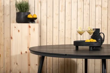 Ruokapöytä Break 150 cm Pyöreä - Musta - Puutarhakalusteet - Terassipöydät - Ruokapöytä terassille