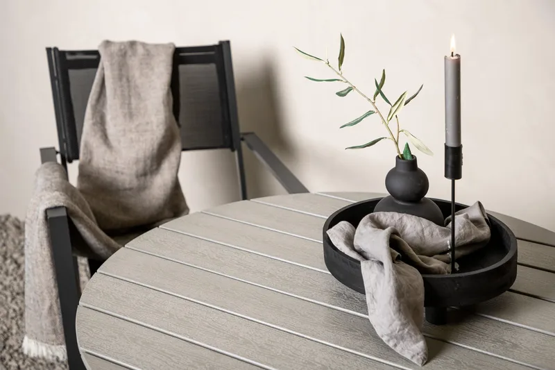 Ruokapöytä Break Pyöreä 90 cm - Valkoinen - Puutarhakalusteet - Terassipöydät - Ruokapöytä terassille