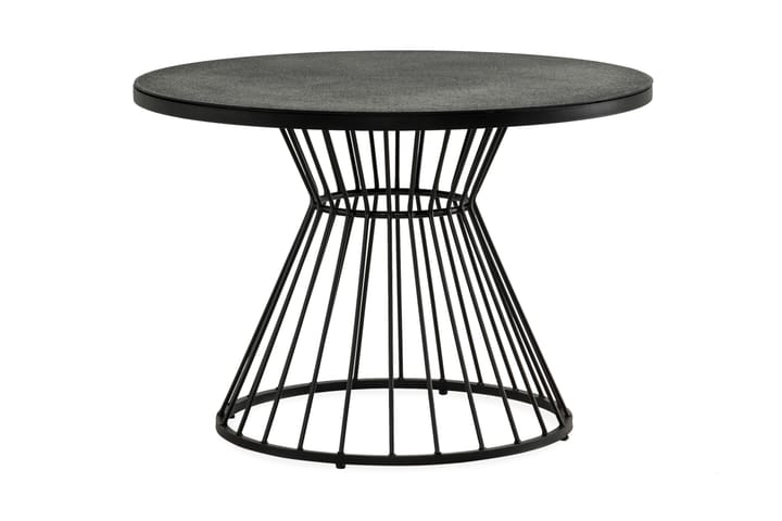 Ruokapöytä Cage 110 cm Pyöreä - Musta - Ruokapöytä terassille