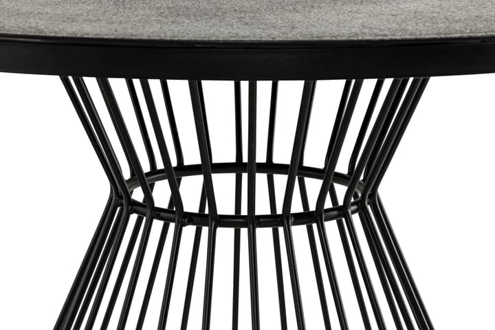 Ruokapöytä Cage 110 cm Pyöreä - Musta - Ruokapöytä terassille