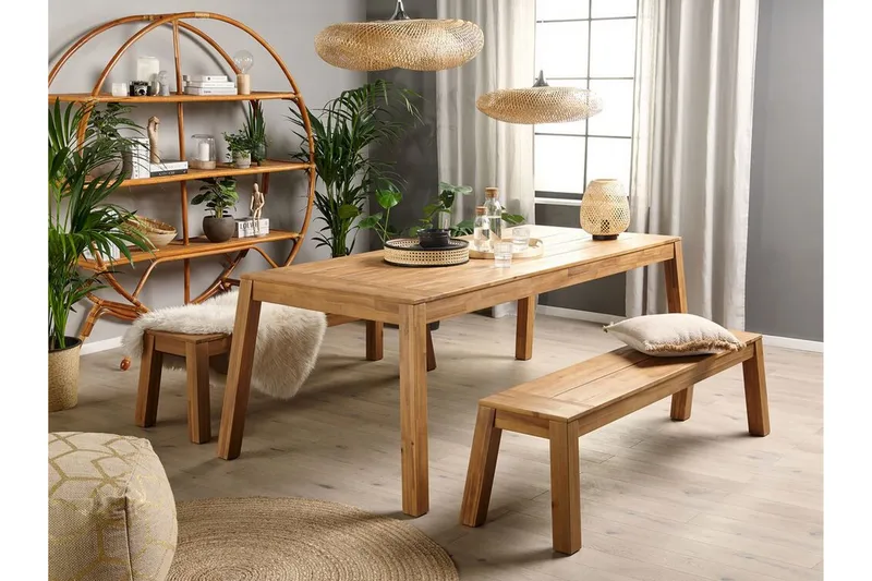 Ruokapöytä Coteto 210 cm - Akaasia - Puutarhakalusteet - Terassipöydät - Ruokapöytä terassille