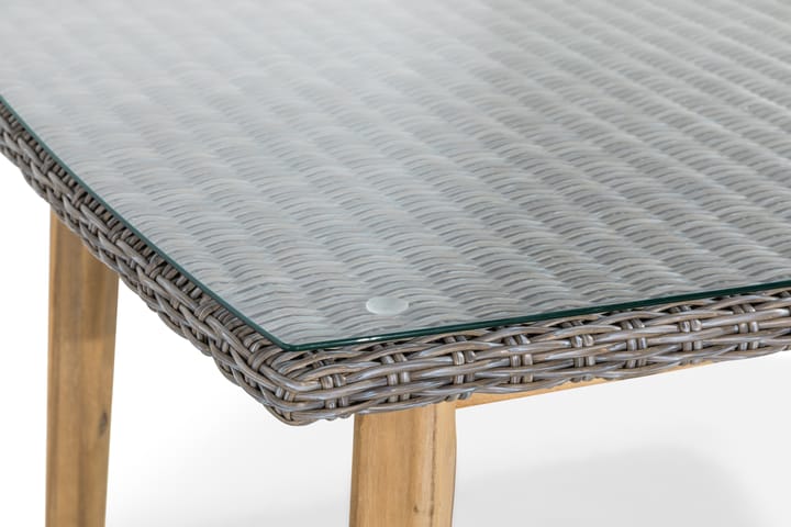 Ruokapöytä Gasell 200x100 cm - Akaasia/Luonnonväri - Ruokapöytä terassille