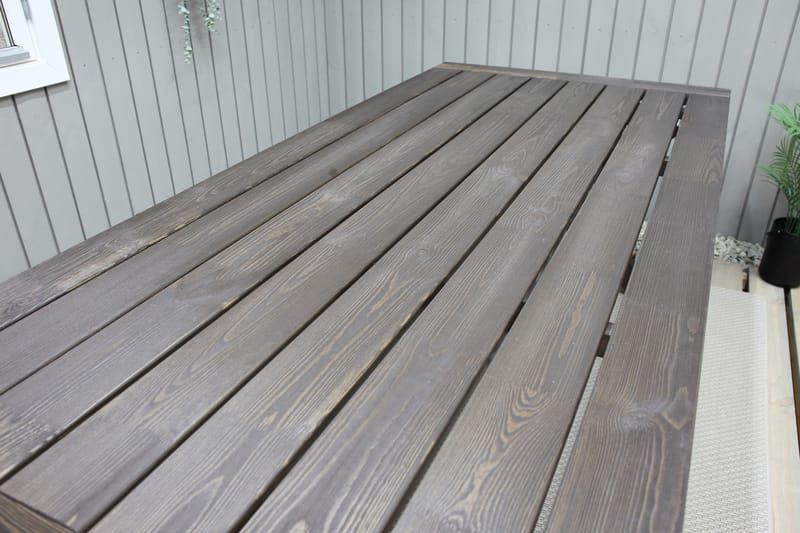 Ruokapöytä Hains 220 cm - Ruskea - Puutarhakalusteet - Terassipöydät - Ruokapöytä terassille