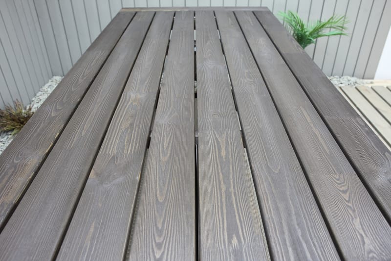 Ruokapöytä Hains 220 cm - Ruskea - Puutarhakalusteet - Terassipöydät - Ruokapöytä terassille
