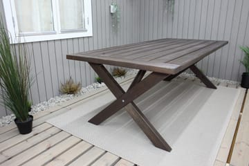Ruokapöytä Hains 220 cm - Ruskea - Puutarhakalusteet - Terassipöydät - Ruokapöytä terassille
