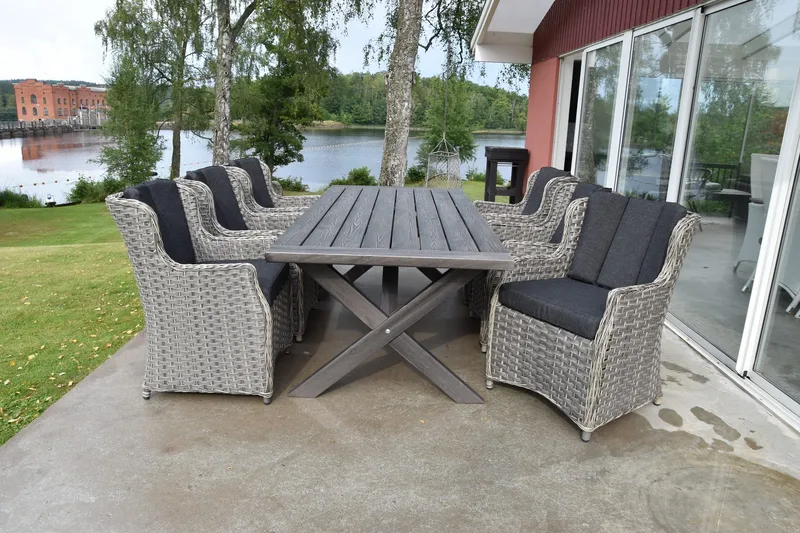 Ruokapöytä Hains 220 cm - Shabby Chic - Puutarhakalusteet - Terassipöydät - Ruokapöytä terassille