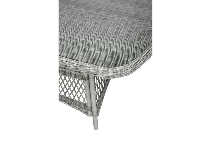 Ruokapöytä Hven 165 cm Soikea Lasi - Hiekka - Ruokapöytä terassille