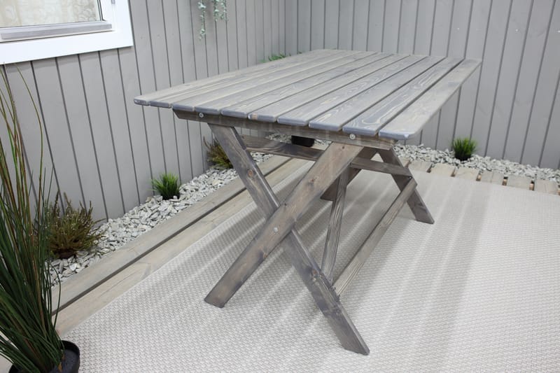 Ruokapöytä Larios 126 cm - Harmaa - Puutarhakalusteet - Terassipöydät - Ruokapöytä terassille