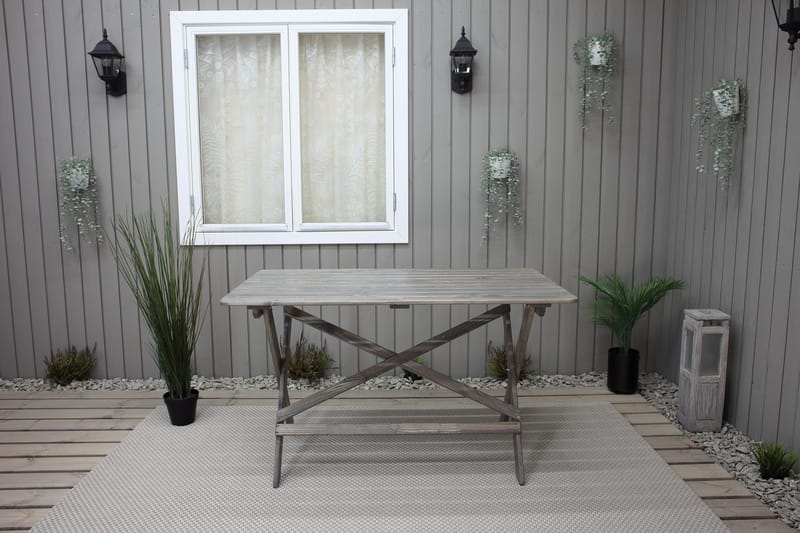 Ruokapöytä Larios 126 cm - Harmaa - Puutarhakalusteet - Terassipöydät - Ruokapöytä terassille