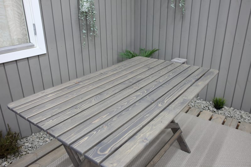 Ruokapöytä Larios 126 cm - Harmaa - Puutarhakalusteet - Terassipöydät - Ruokapöytä terassille