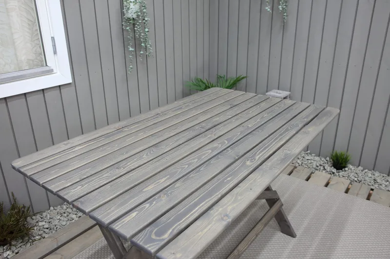 Ruokapöytä Larios 126 cm - Harmaa - Puutarhakalusteet - Terassipöydät - Ruokapöytä terassille