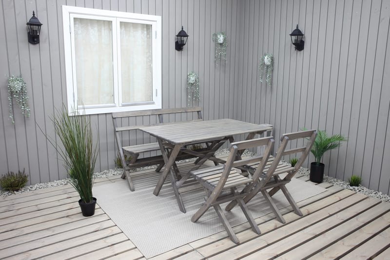 Ruokapöytä Larios 126 cm - Harmaa - Puutarhakalusteet - Terassipöydät - Ruokapöytä terassille