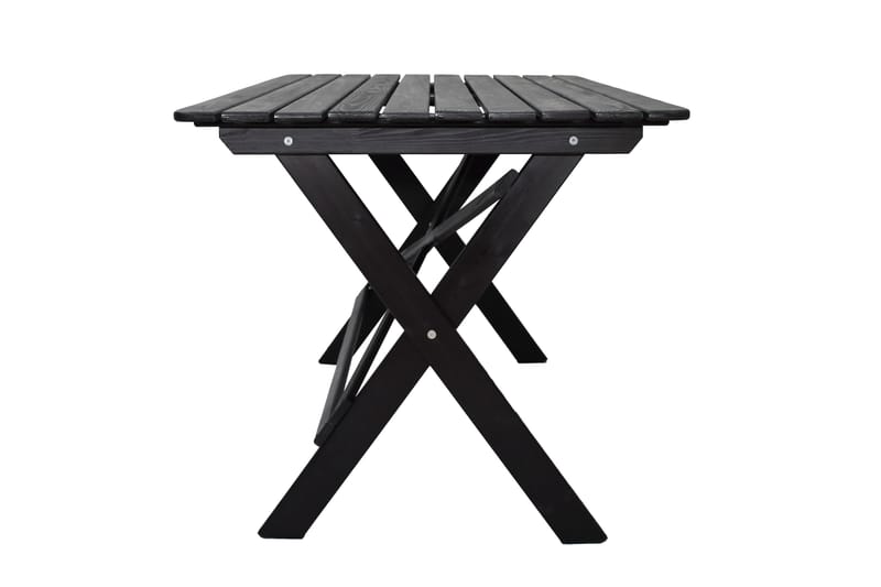 Ruokapöytä Larios 126 cm - Musta - Puutarhakalusteet - Terassipöydät - Ruokapöytä terassille