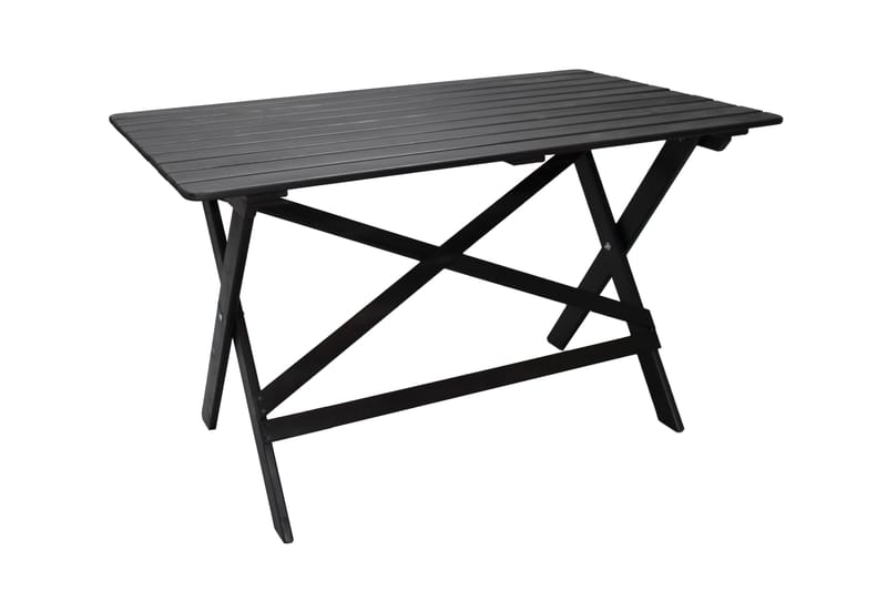 Ruokapöytä Larios 126 cm - Musta - Puutarhakalusteet - Terassipöydät - Ruokapöytä terassille