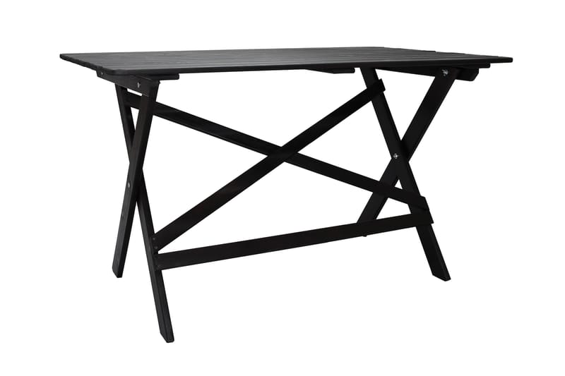 Ruokapöytä Larios 126 cm - Musta - Puutarhakalusteet - Terassipöydät - Ruokapöytä terassille